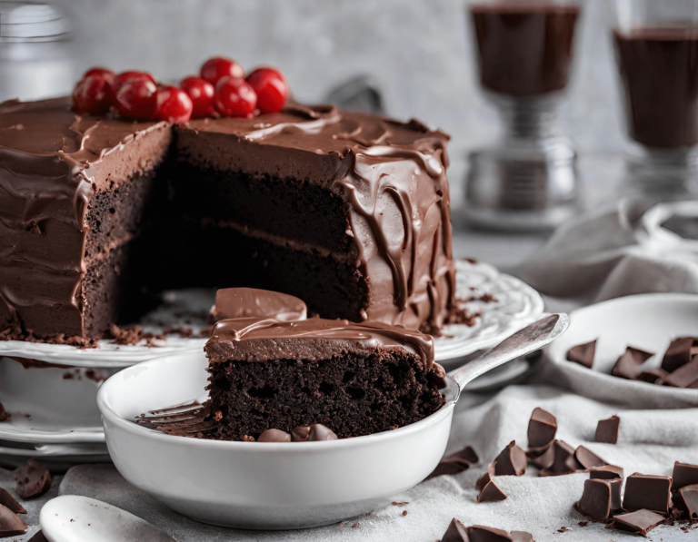 Decadent Triple Chocolate Cake with Ganache Drizzle